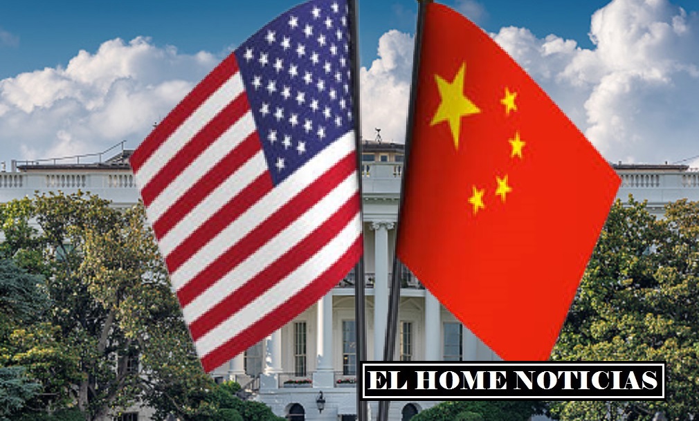 Banderas de Estados Unidos y China